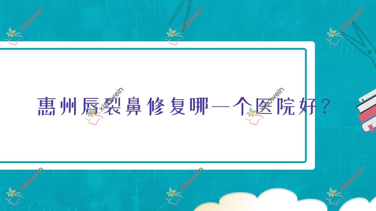惠州唇裂鼻修复哪一个医院好？盘点10家当地技术不低的整形机构
