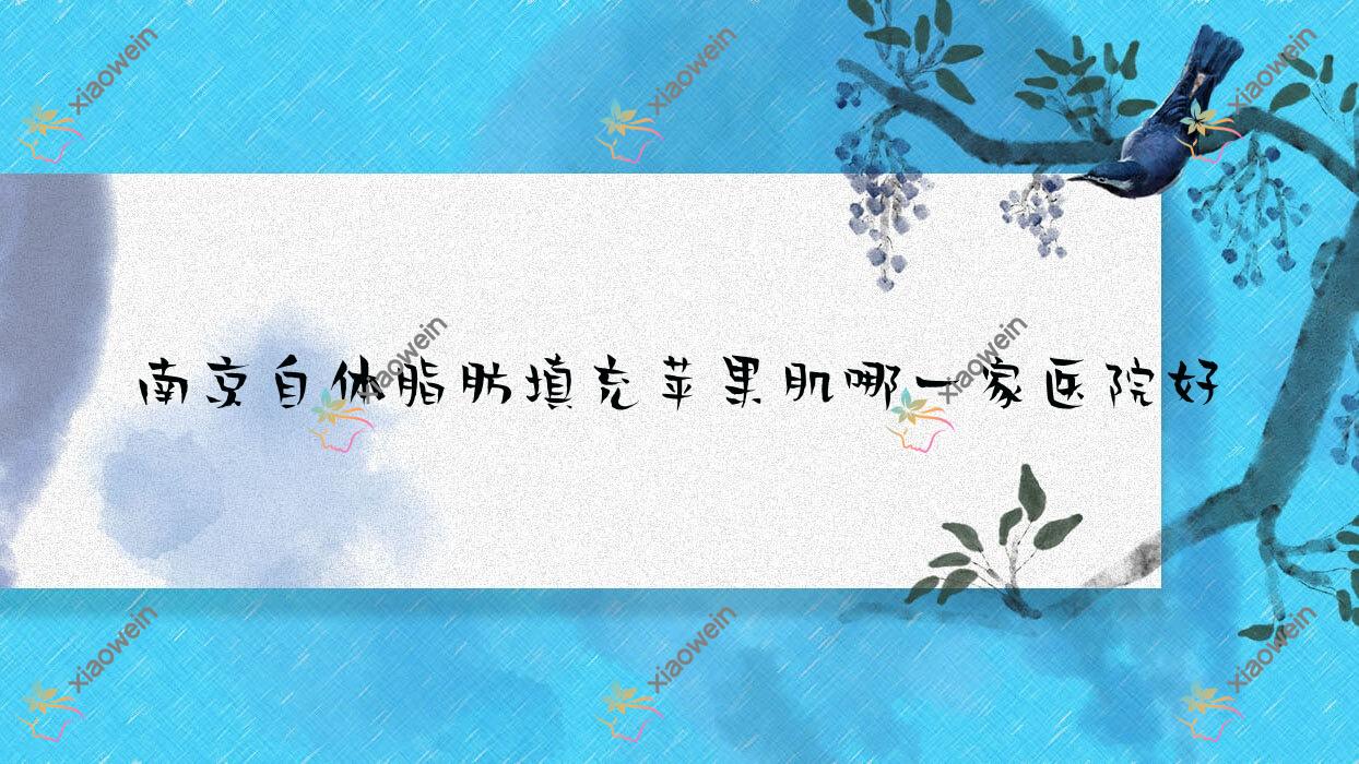 南京自体脂肪填充苹果肌哪一家医院好？整形医院、口碑评价收费收费表一览！