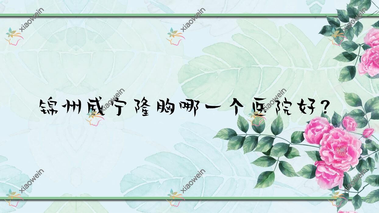 锦州威宁隆胸哪一个医院好？黑山博美|绮优拉|解志博等这五家技术强