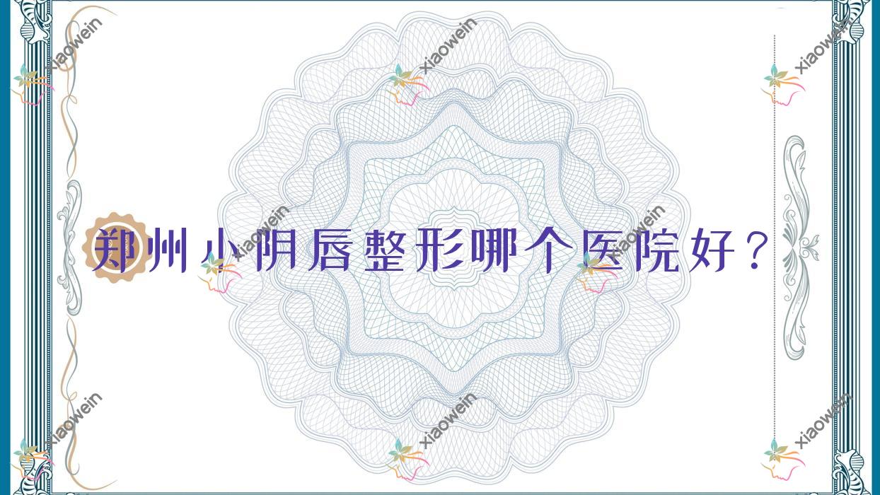郑州小阴唇整形哪个医院好？特选十家本地硬实力较高的整形机构