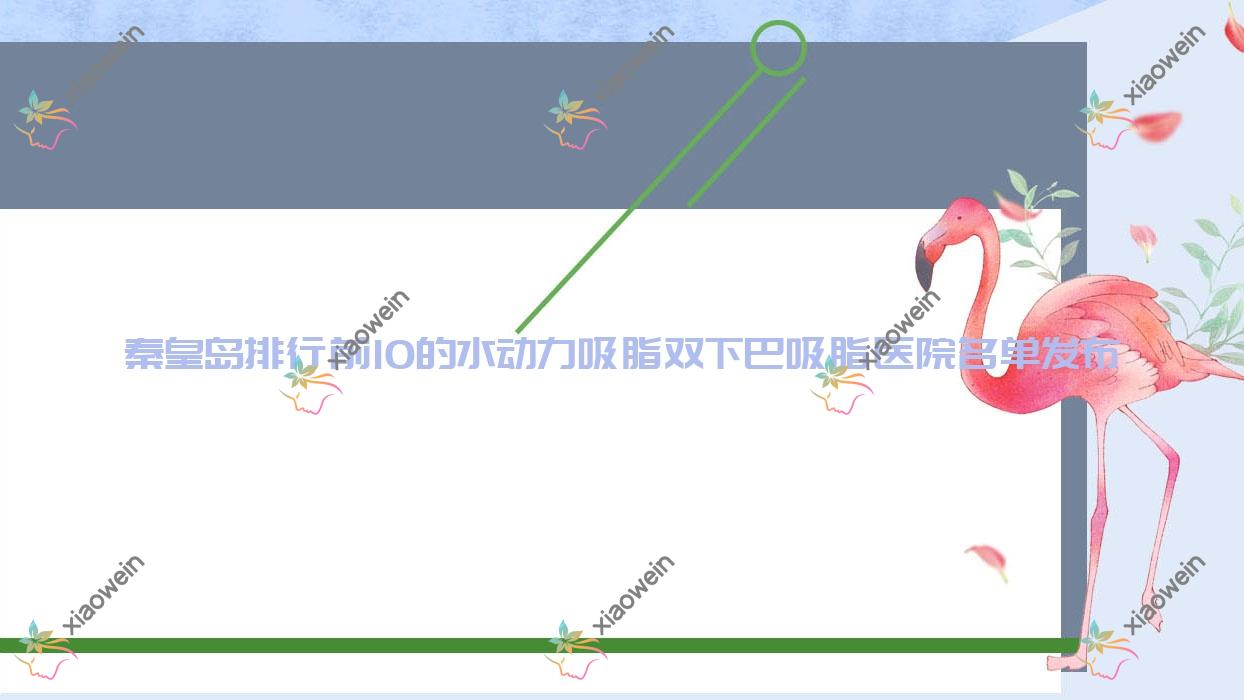 秦皇岛排行前10的水动力吸脂双下巴吸脂医院名单发布(推荐秦皇岛水动力吸脂双下巴吸脂更好的10家医院)