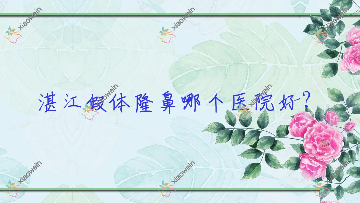 湛江假体隆鼻哪个医院好？2023排名榜:吴川欧璐菲、韩逅、雷州嫒幂等上榜！附价格表