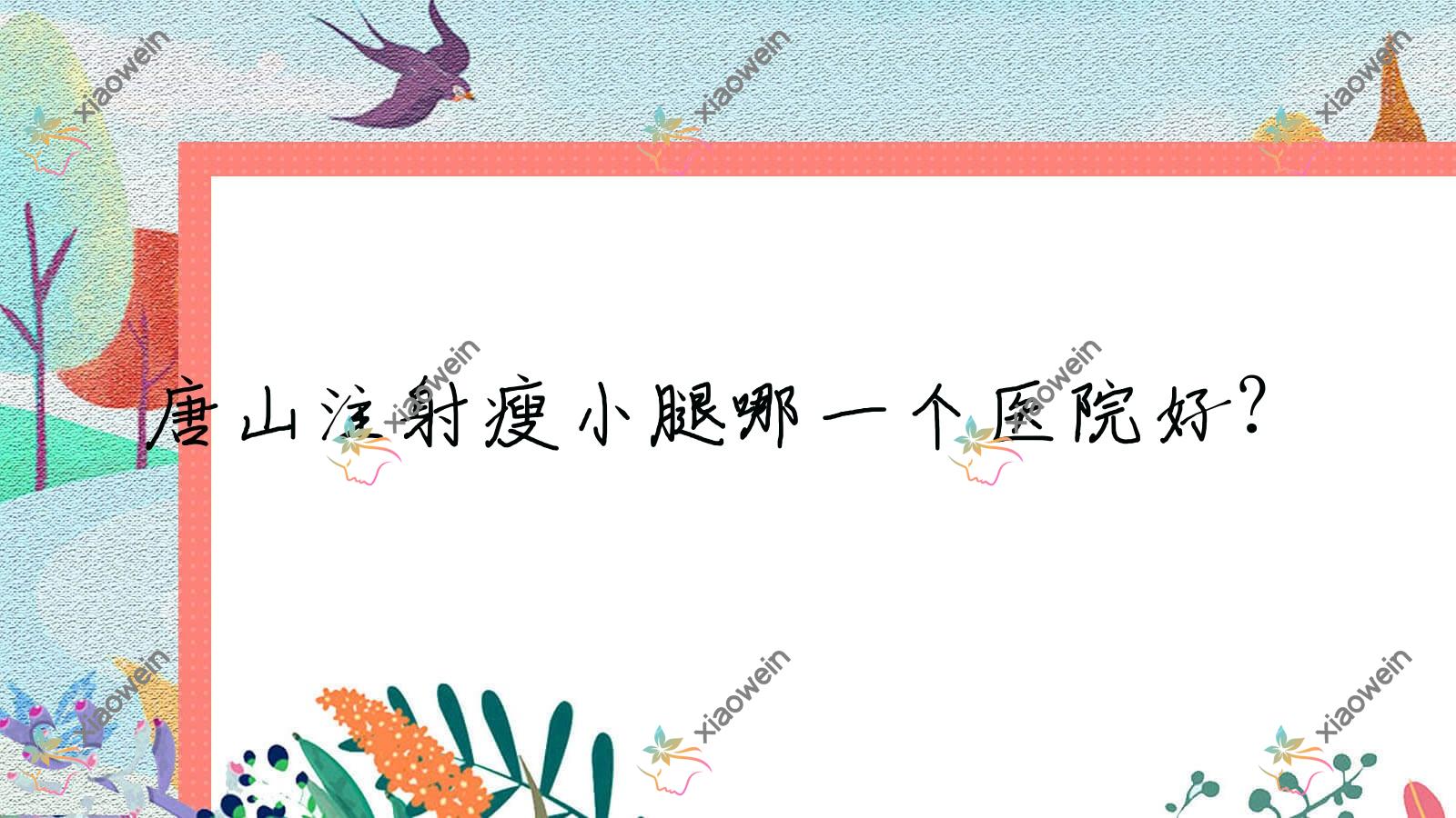 唐山注射瘦小腿哪一个医院好？精挑十家本地技术力很高的整形机构