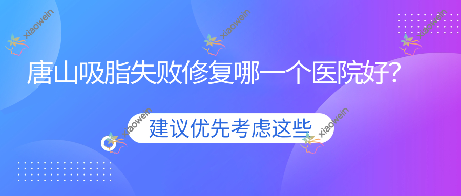 唐山吸脂失败修复哪一个医院好？精挑10家当地实力很高的整形机构
