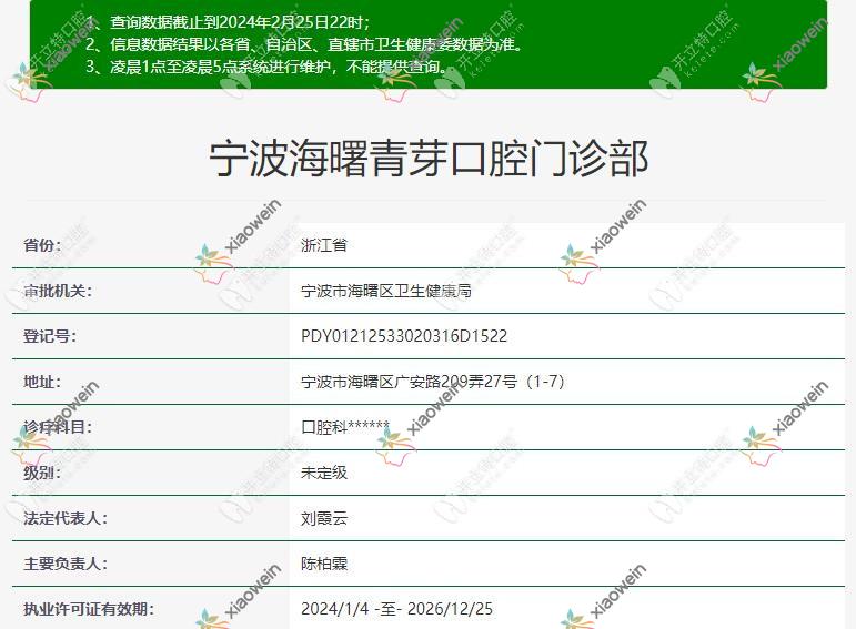 宁波海曙青芽口腔门诊部