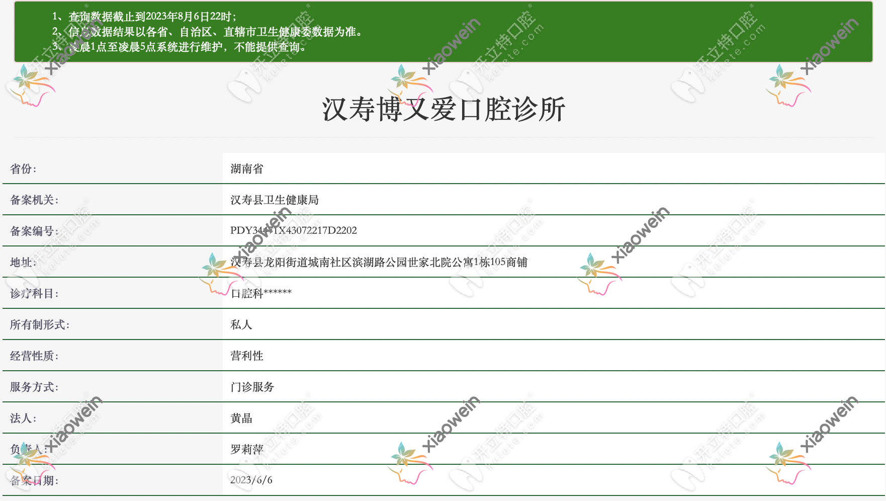 常德汉寿博又爱口腔诊所