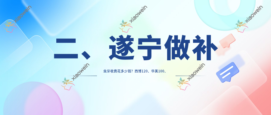 二、遂宁做补虫牙收费花多少钱？西博120、华美100、奥美90