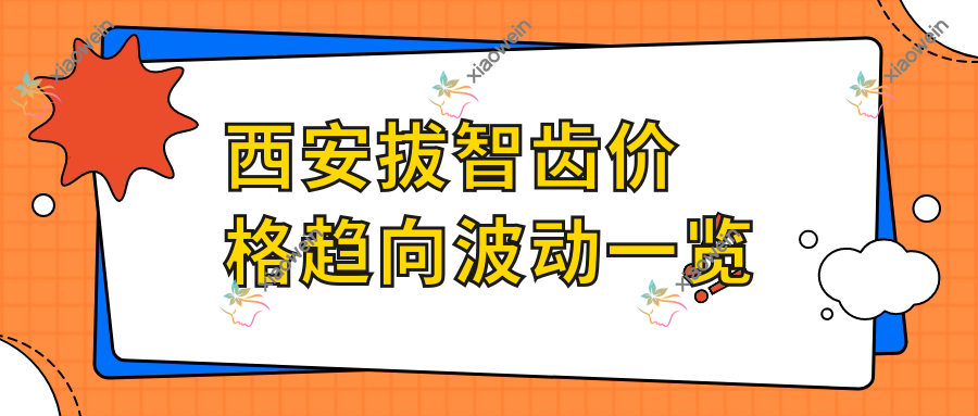 西安拔智齿价格趋向波动一览