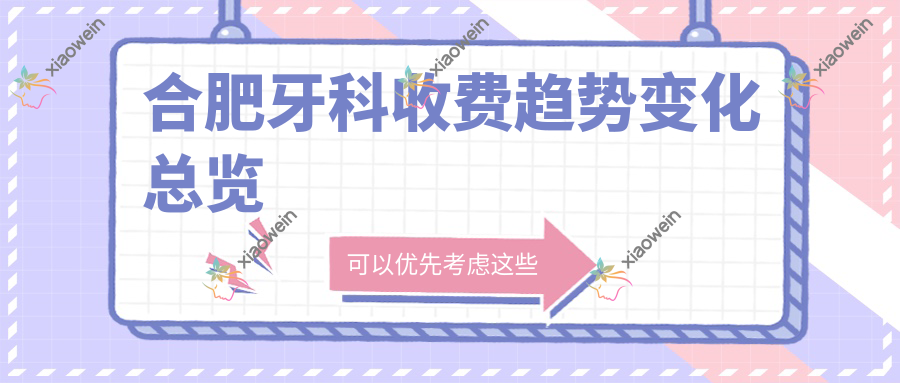 合肥牙科收费趋势变化总览