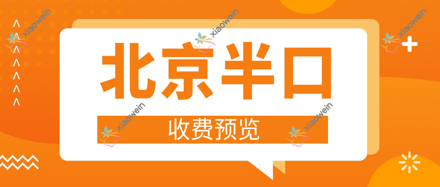 北京半口收费预览