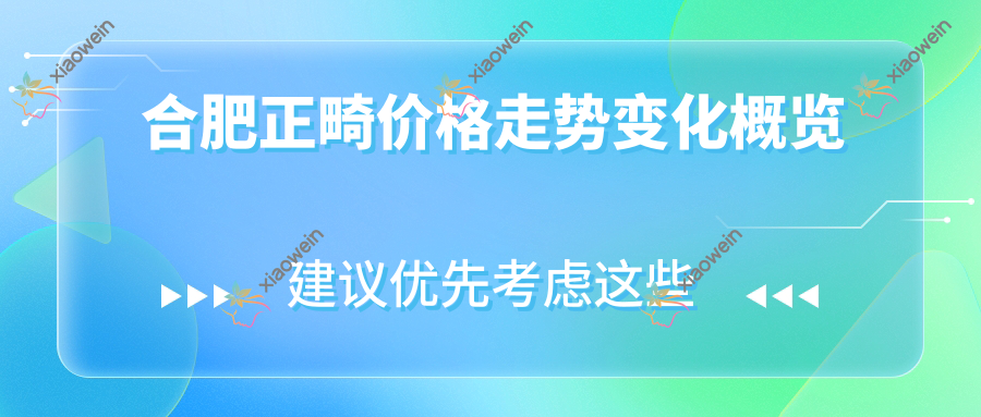 合肥正畸价格走势变化概览
