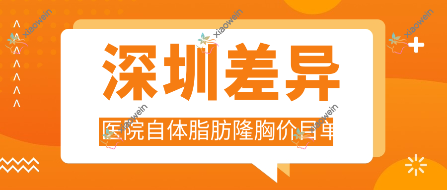 深圳差异医院自体脂肪隆胸价目单