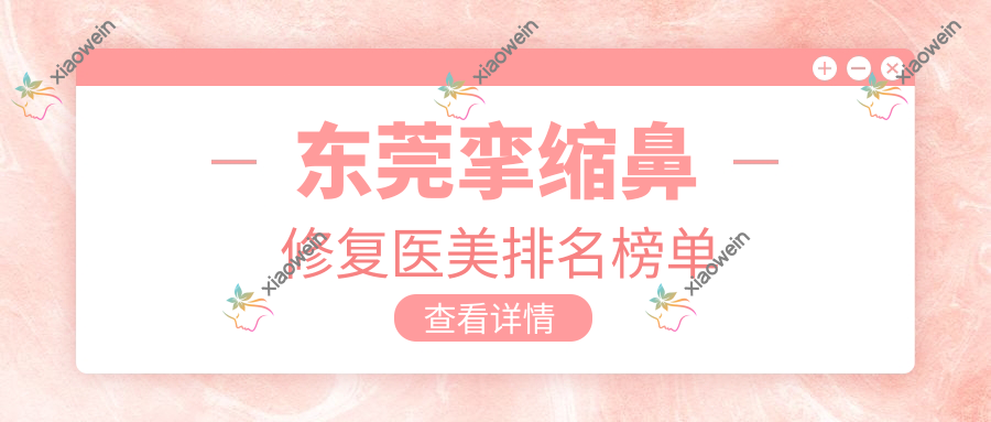 东莞挛缩鼻修复医美排名榜单