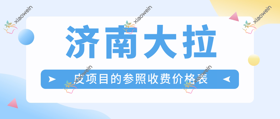济南大拉皮项目的参照收费价格表