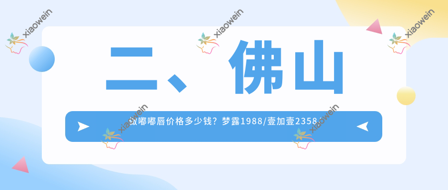 二、佛山做嘟嘟唇价格多少钱？梦露1988/壹加壹2358/微雨1798
