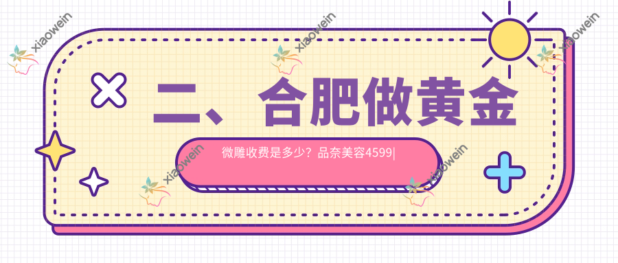 二、合肥做黄金微雕收费是多少？品奈美容4599|壹加壹5788|美泽4099