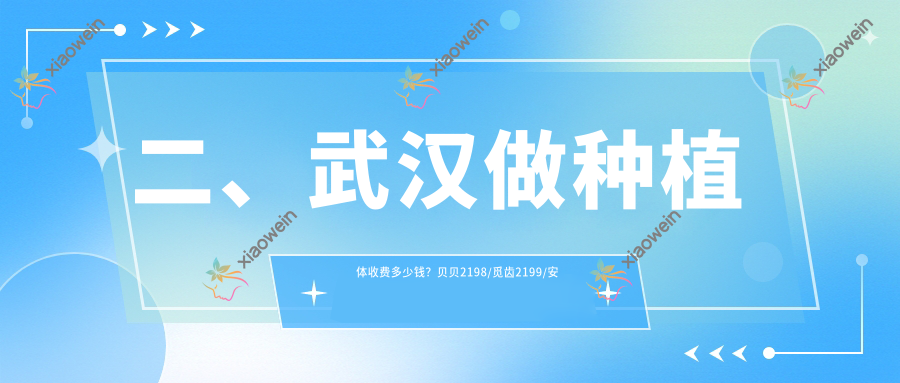 二、武汉做种植体收费多少钱？贝贝2198/觅齿2199/安陆奥博1869