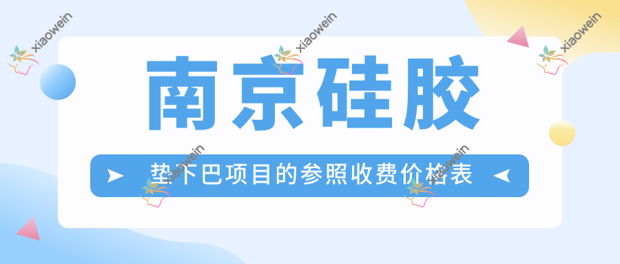 南京硅胶垫下巴项目的参照收费价格表