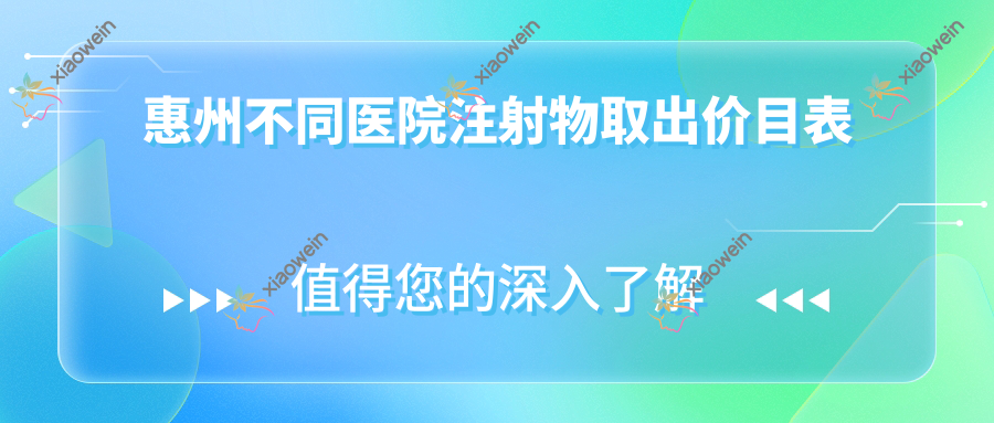 惠州不同医院注射物取出价目表