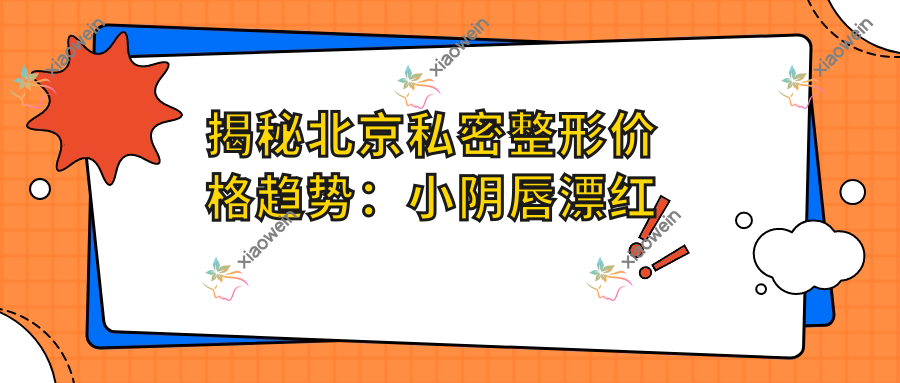 揭秘北京私密整形价格趋势：小阴唇漂红与阴唇整形费用全解析，美丽不等待