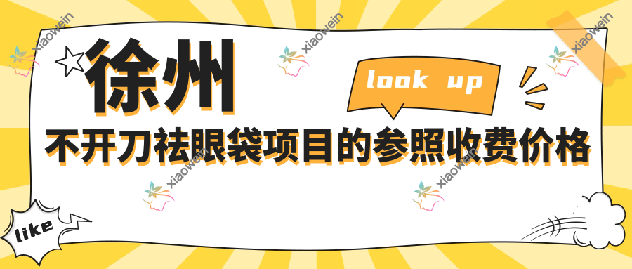 徐州不开刀祛眼袋项目的参照收费价格表