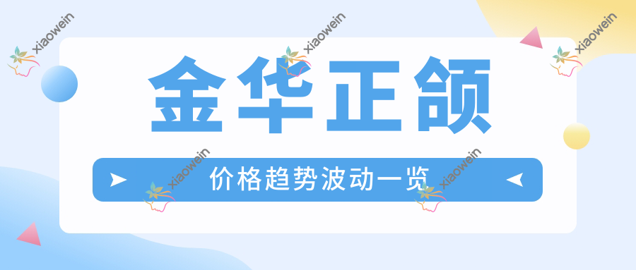 金华正颌价格趋势波动一览