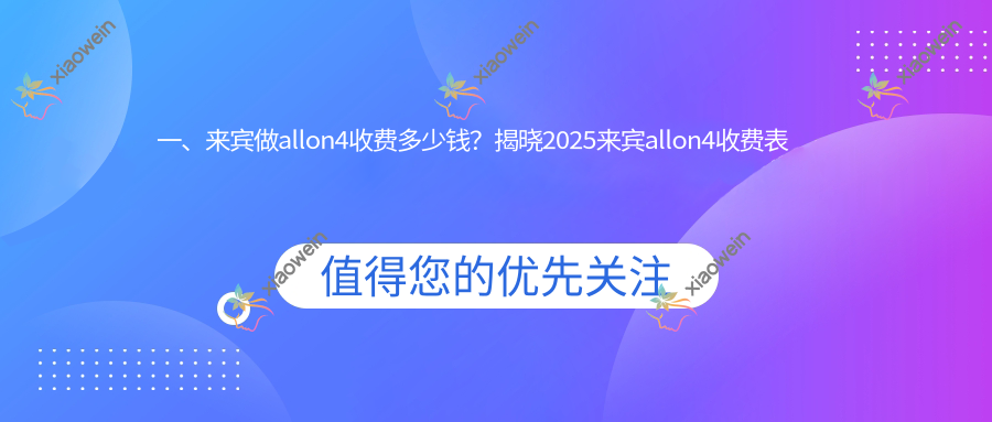 一、来宾做allon4收费多少钱？揭晓2025来宾allon4收费表