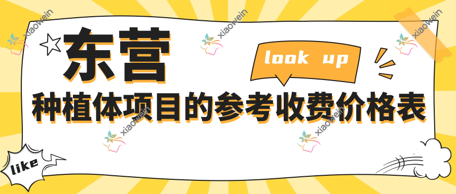 东营种植体项目的参考收费价格表