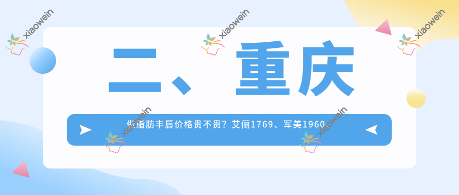 二、重庆做脂肪丰唇价格贵不贵？艾俪1769、军美1960、诺颜1850