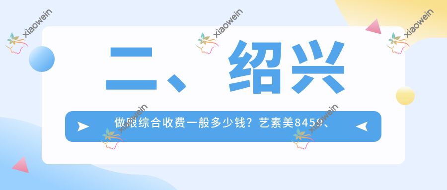 二、绍兴做眼综合收费一般多少钱？艺素美8459、艺美11860、维美9969