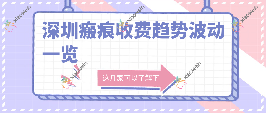 深圳瘢痕收费趋势波动一览
